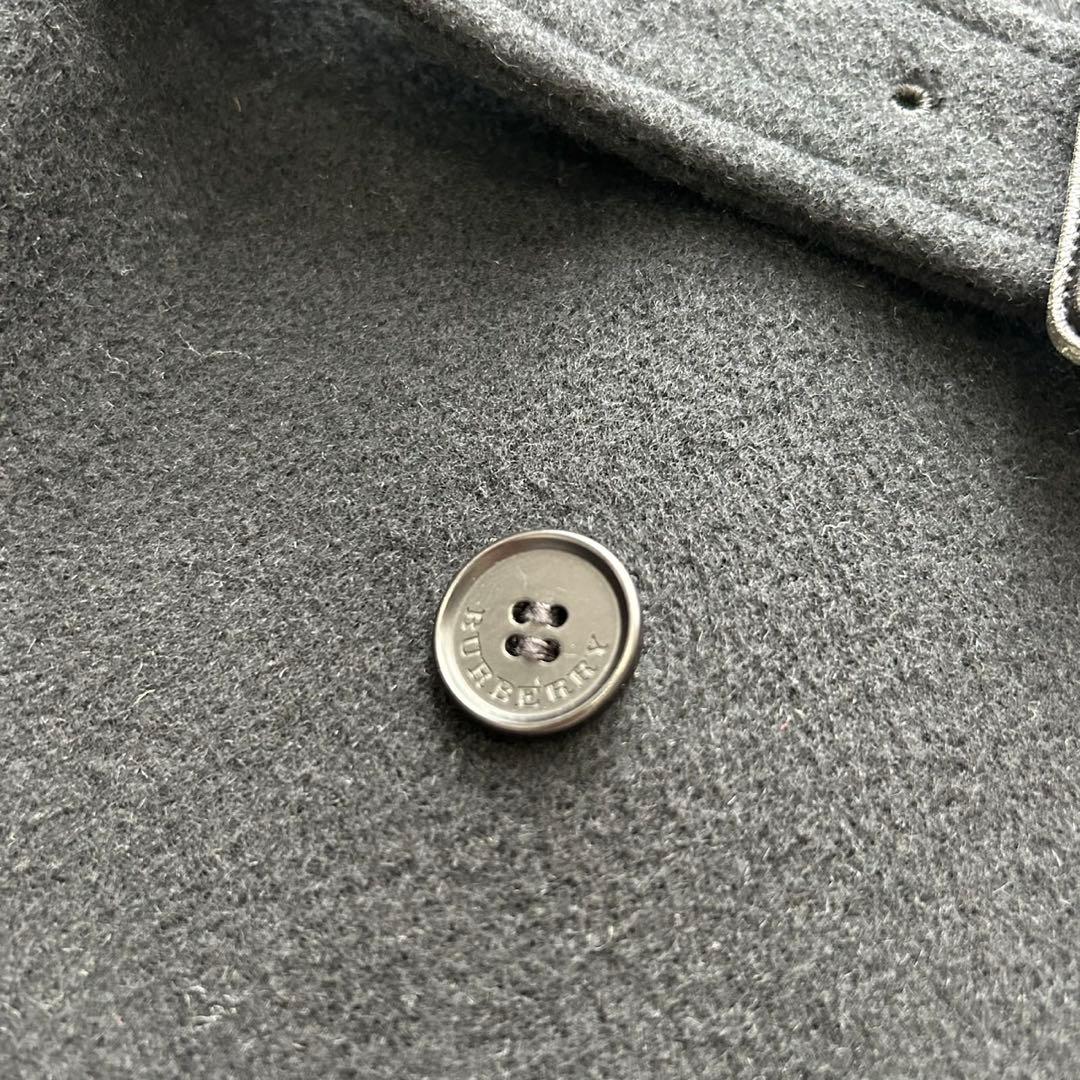 【極美品】BURBERRYLONDON Pコート　アンゴラ ノバチェック 黒38
