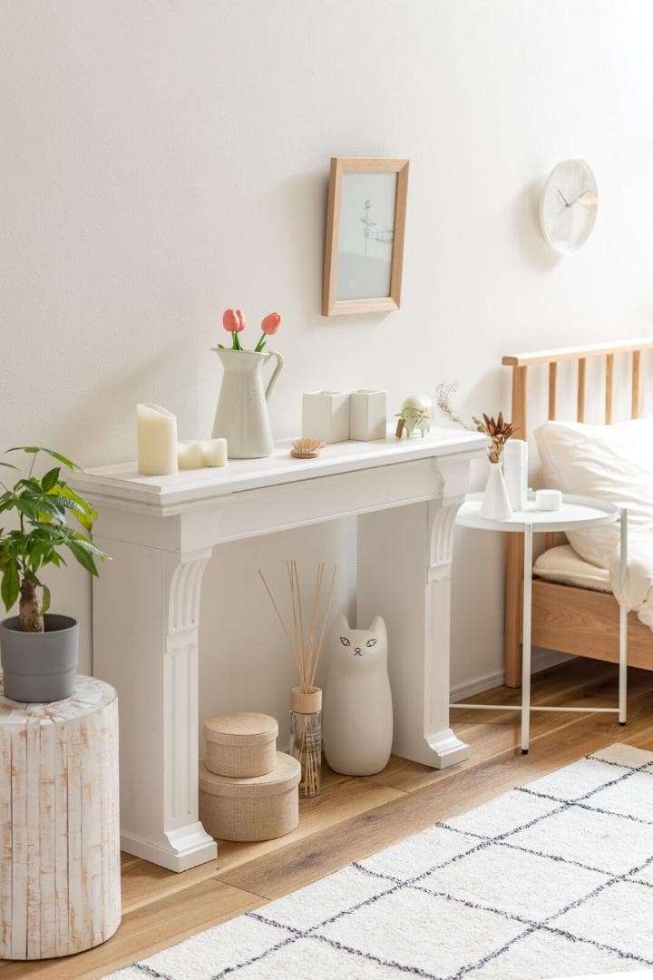 アンティーク調 マントルピース　ブラウン☆暖炉 リビング 幅100