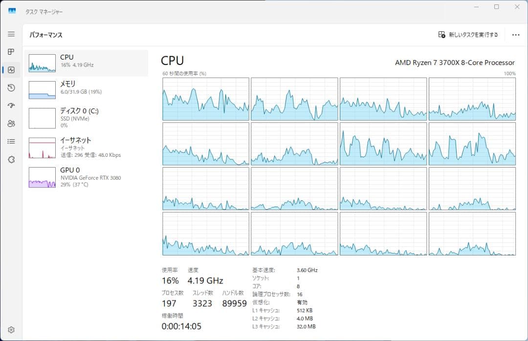 AMD Ryzen 7 3700X 動作確認済み