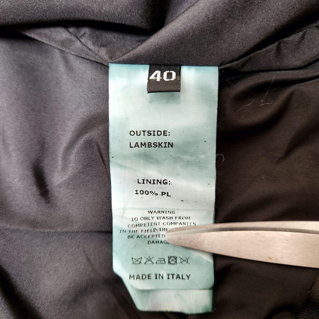 EMMETI エンメティ juri ユリ ラムレザー ジップ 黒 40