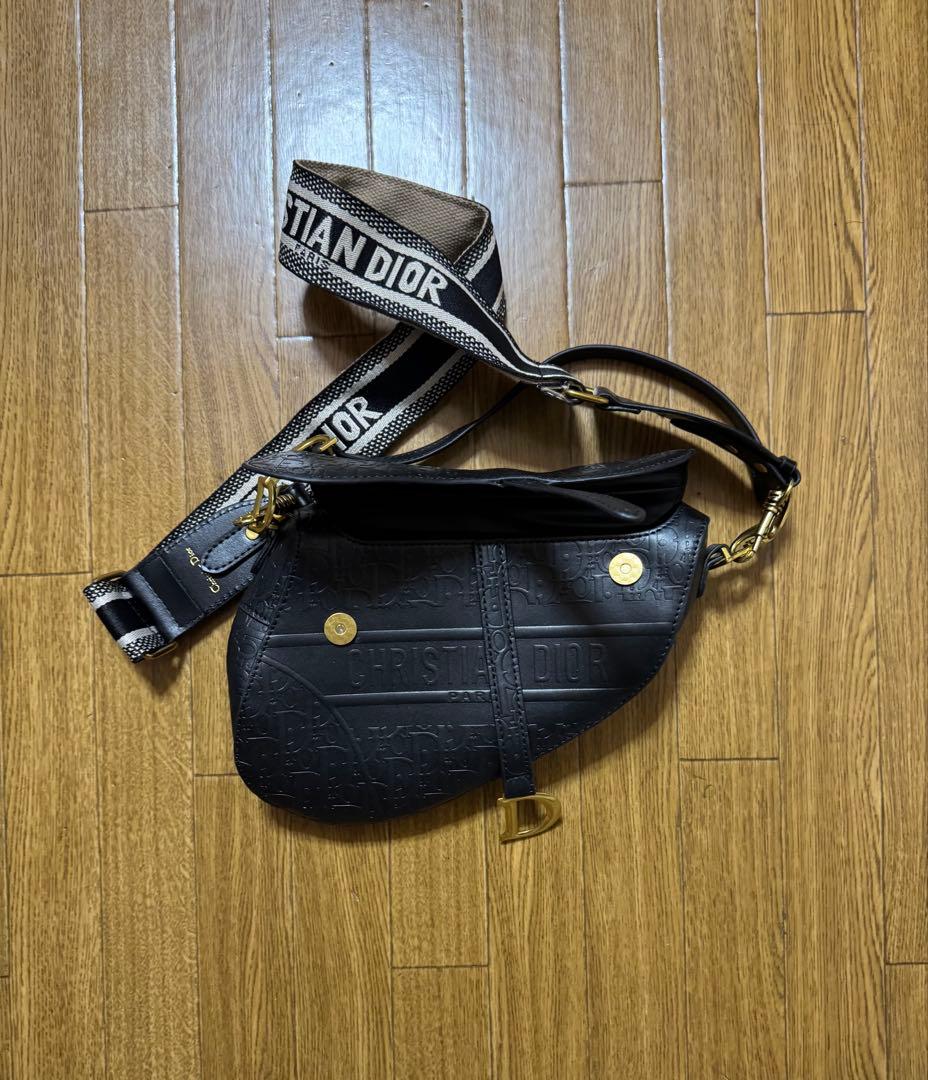 Christian DIOR ブラック ショルダーバッグ