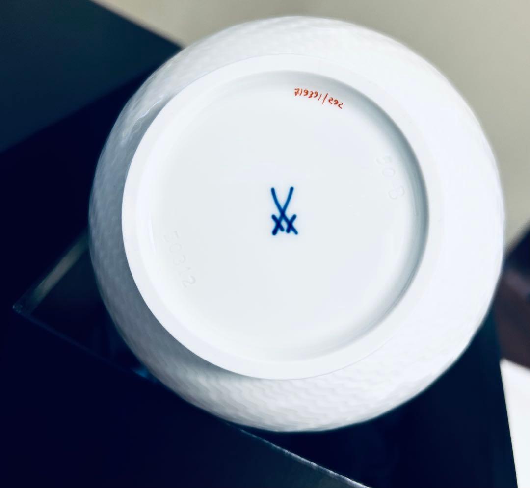 マイセン　花瓶　波の戯れ　チェリー