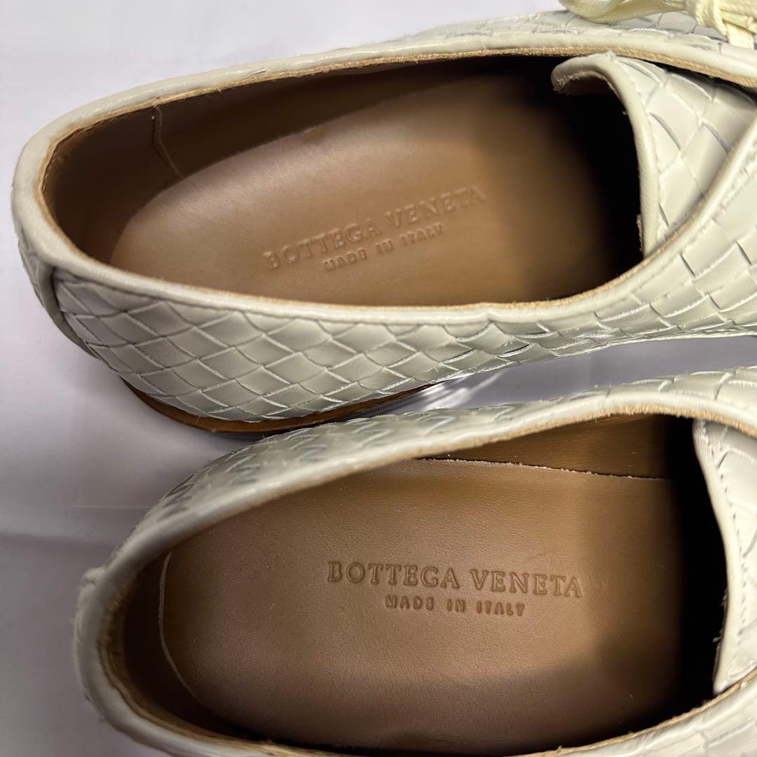 新品未使用☆ボッテガヴェネタ☆革靴☆ホワイト☆イントレチャート☆本革☆210