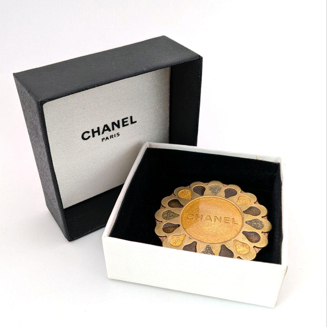 希少 シャネル CHANEL 2way フラワー グリポワ ブローチ トップ