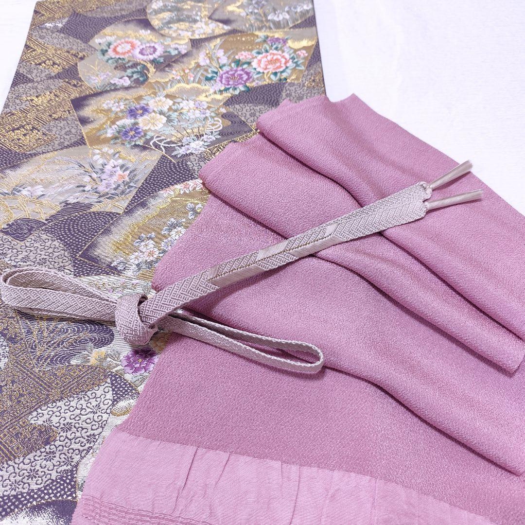 ❰6555❱ フルセット　付け下げ　桜鼠　付下げ　袋帯　入学式　卒業式　正絹着物