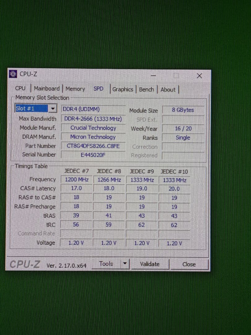 メモリ32GB Crucial DDR4-2666