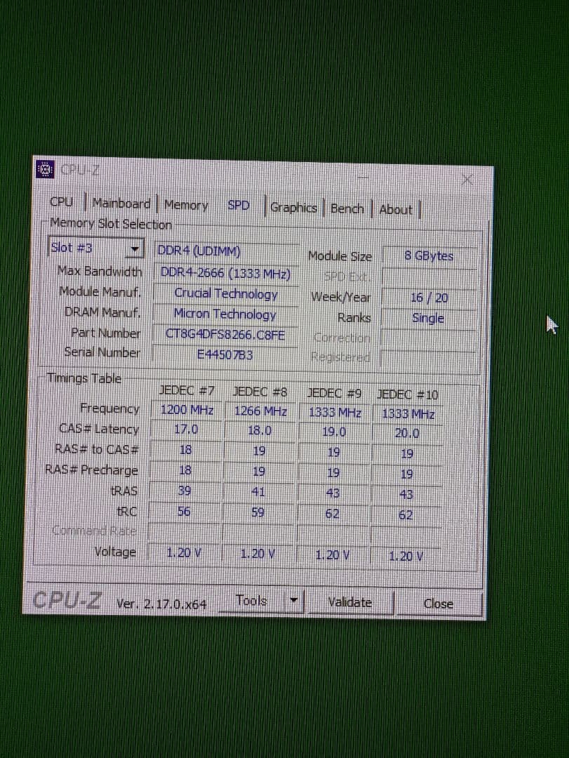 メモリ32GB Crucial DDR4-2666