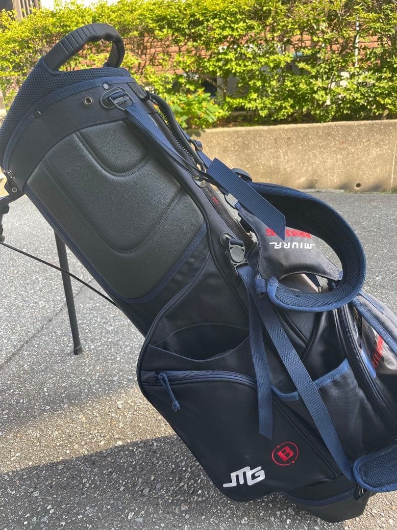三浦技研×BRIEFING コラボキャディバッグ ゴルフバッグ ネイビー