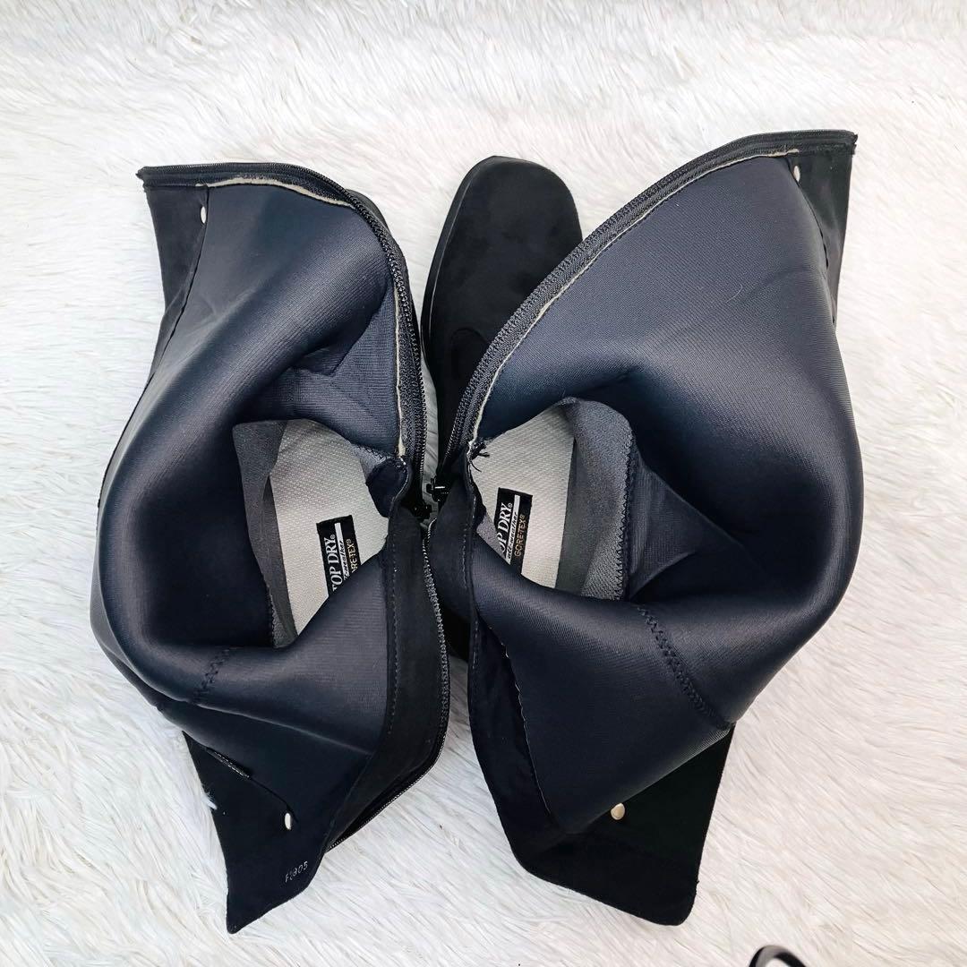 【未使用級】TOPDRY 23㌢フルジップ　ゴアテックス　スクエアロングブーツ