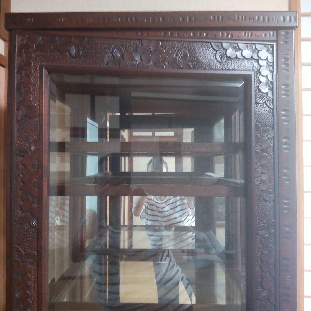 長野県伝統工芸品軽井沢彫り 引出し付きコレクションケース【美品】