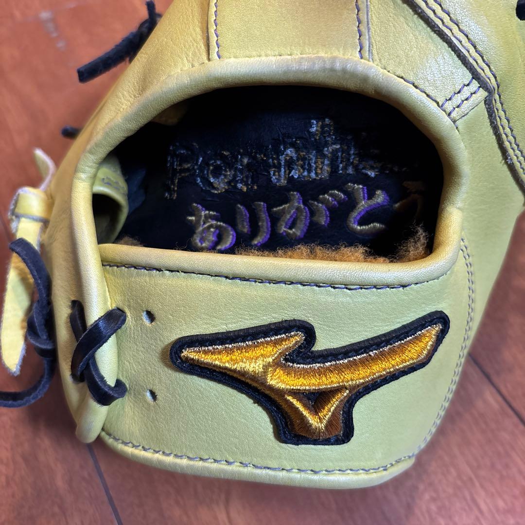 ミズノ プロフェッショナルモデル 硬式ファーストミットイエローグローブ