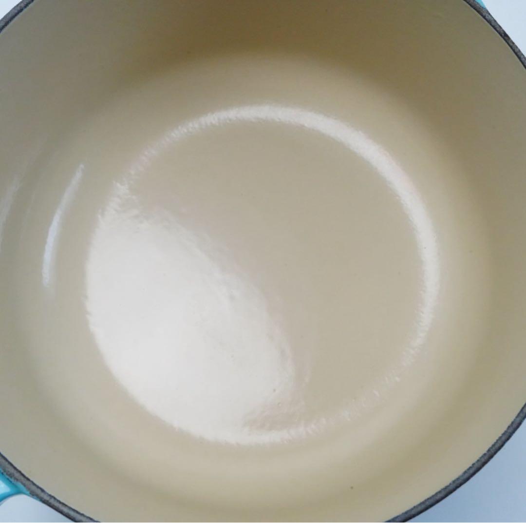 【美品】LE CREUSET　ココット ロンド カリビアンブルー　20cm