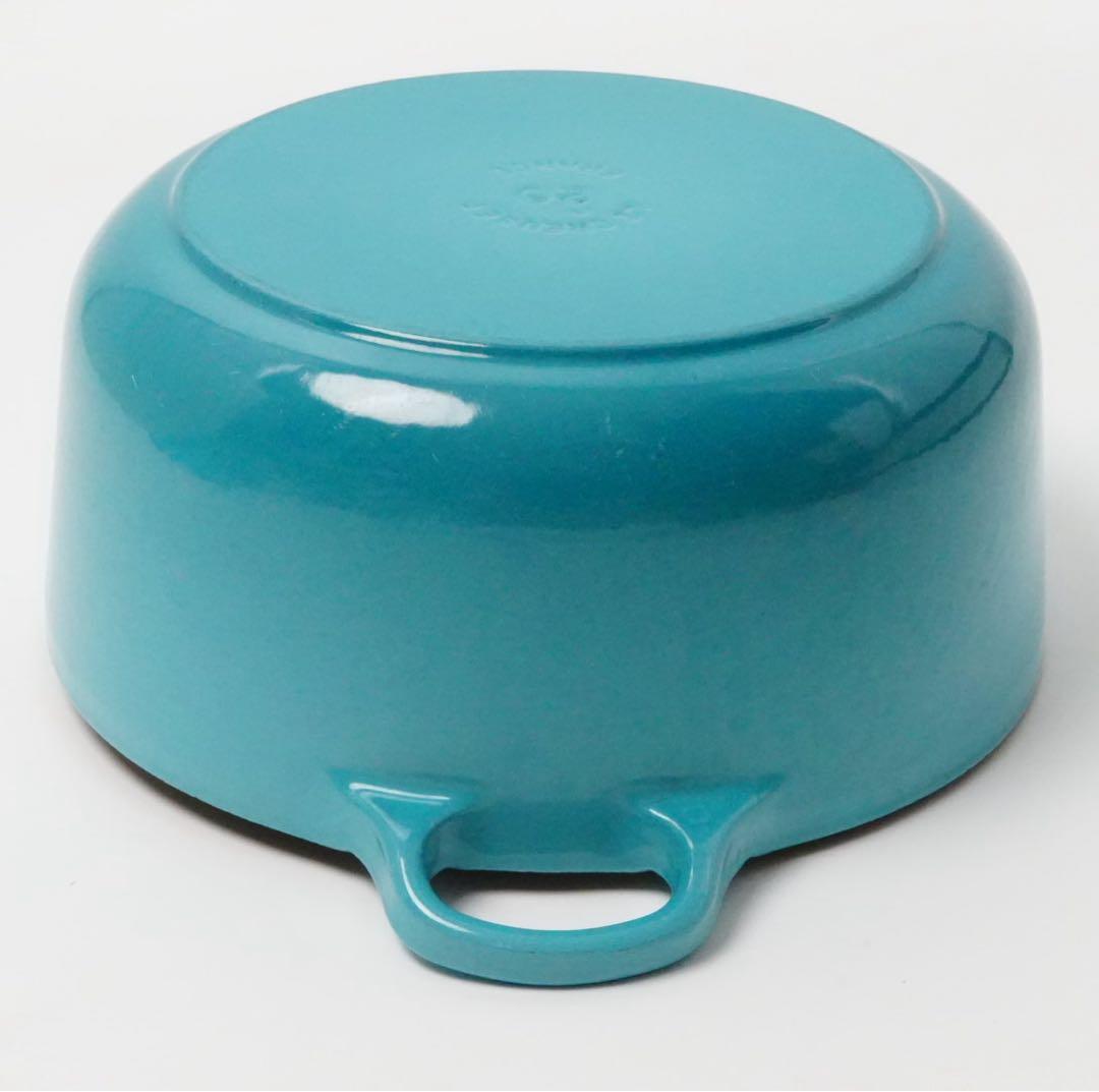 【美品】LE CREUSET　ココット ロンド カリビアンブルー　20cm