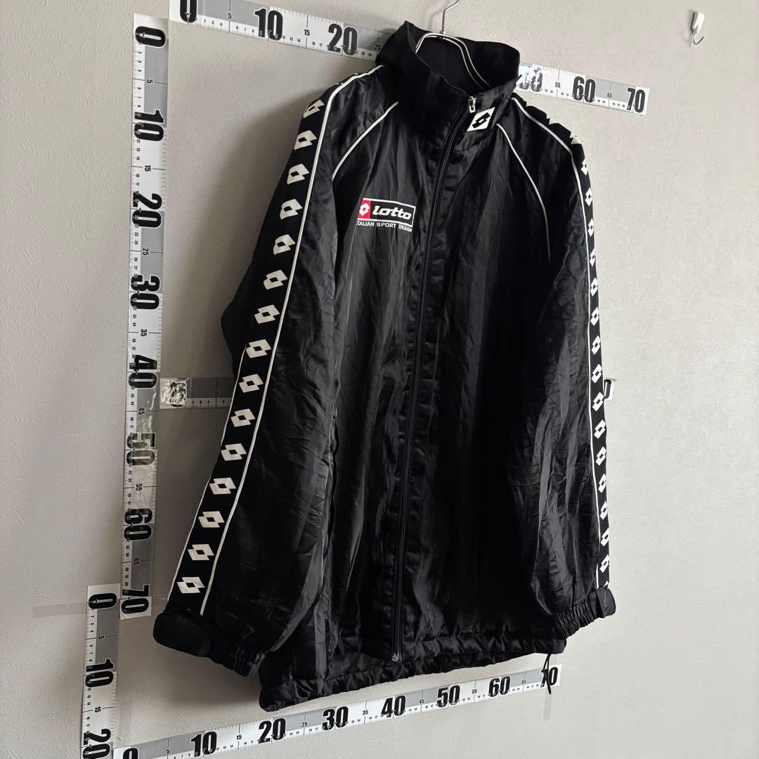 lotto ロット サイドライン ナイロンジャケット コート US M ブラック