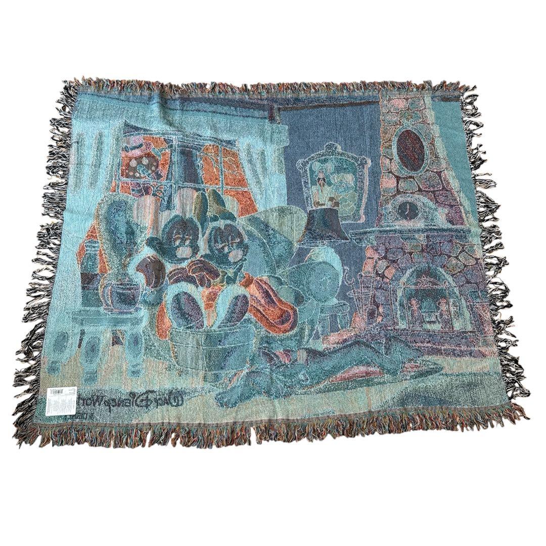 【希少】ディズニー　ビンテージ　ミッキー　ミニー　ブランケット　マルチカバー