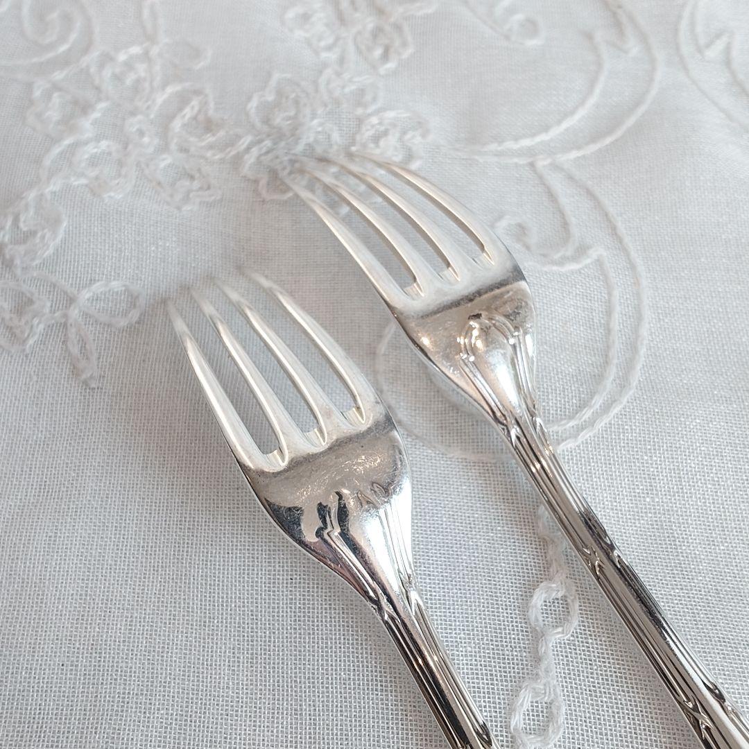 クリストフル　リュバン　希少　デザートフォーク　2本組　クリストフルシルバー