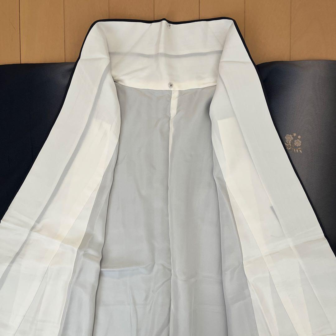 ＊Micha＊小紋 正絹 縦暈し 藍鉄色墨色 ガード加工トールサイズ 美品