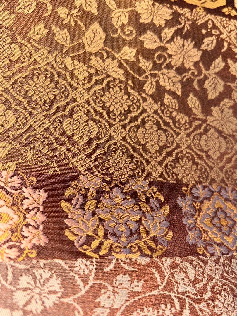 悠久の美　箔屋清兵衛　袋帯 美品 逸品 落款 箔 灰紫 お太鼓柄 正絹