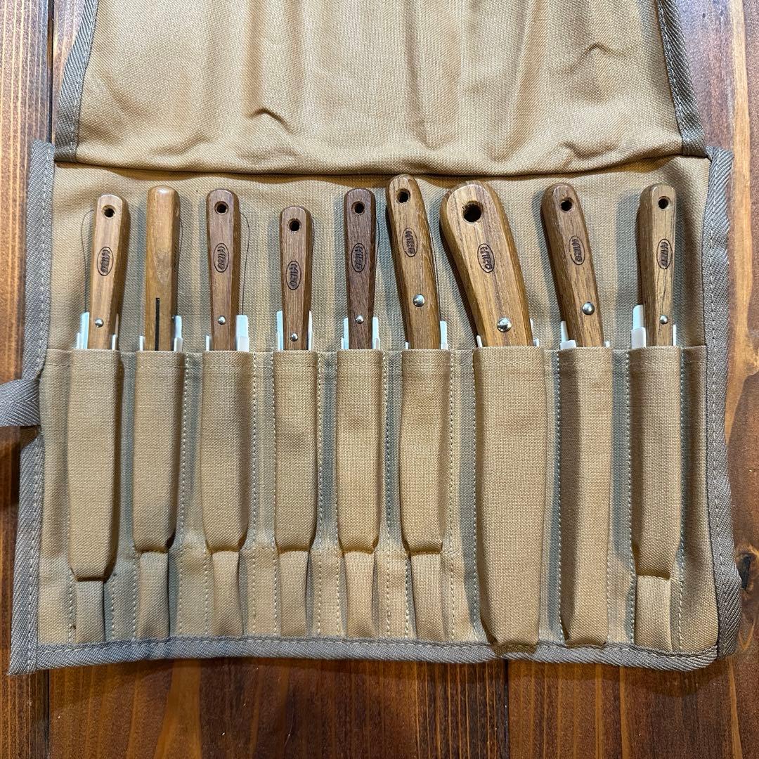 Hiro 木工彫刻刀セット ケース付き