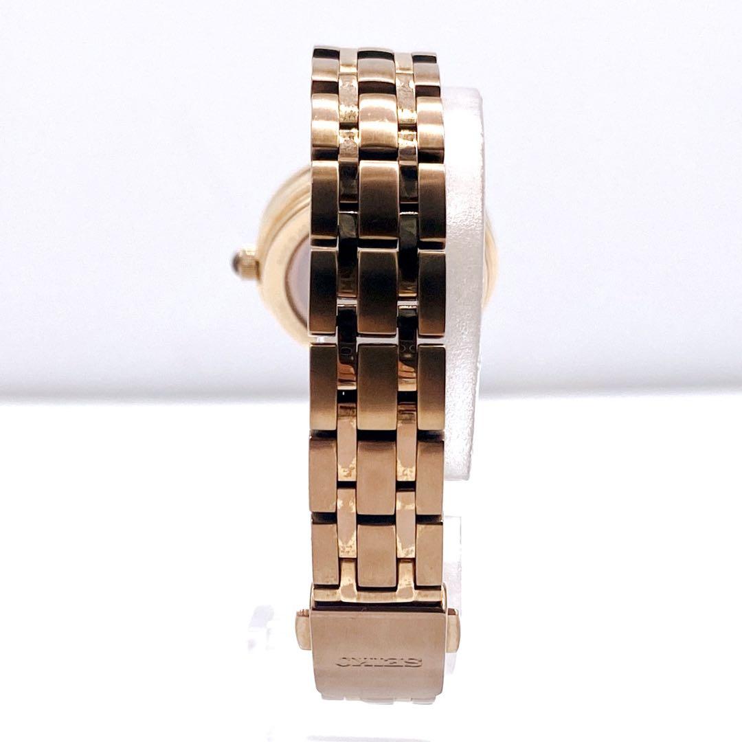 極美品✨ SEIKO EXCELINE 　11pダイヤ　ゴールド 腕時計