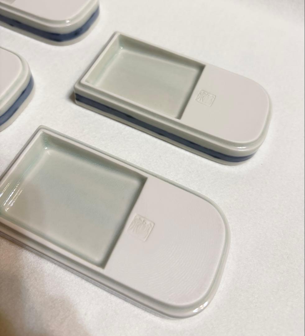 福泉窯 鮨 千代口 醤油皿 小皿 小鉢 染付 5柄 5客 海老 蟹 桜