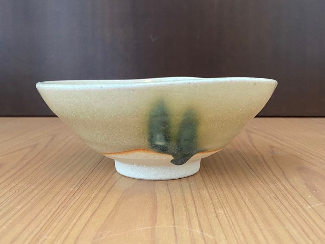 黄瀬戸 夏茶碗 永野小八作 未使用 共箱 茶道具 抹茶腕