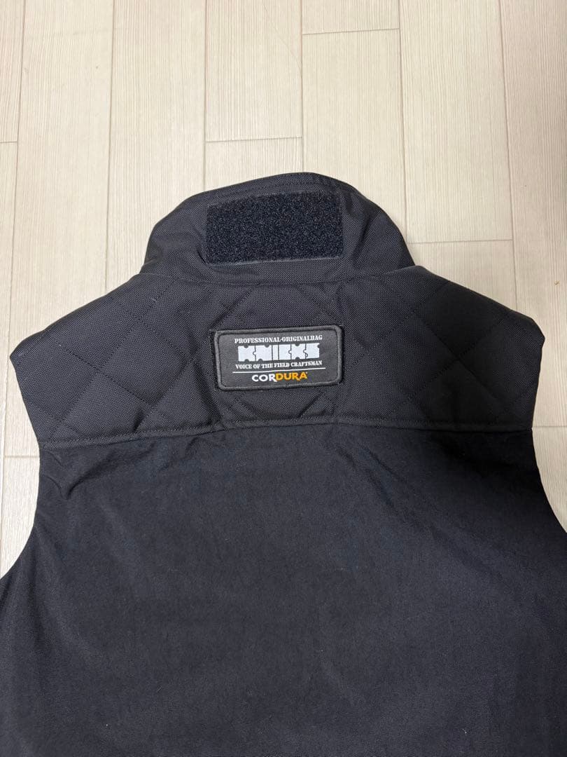 ニックス（KNICKS）数量限定 ワークベスト防寒着ブラック　Lサイズ
