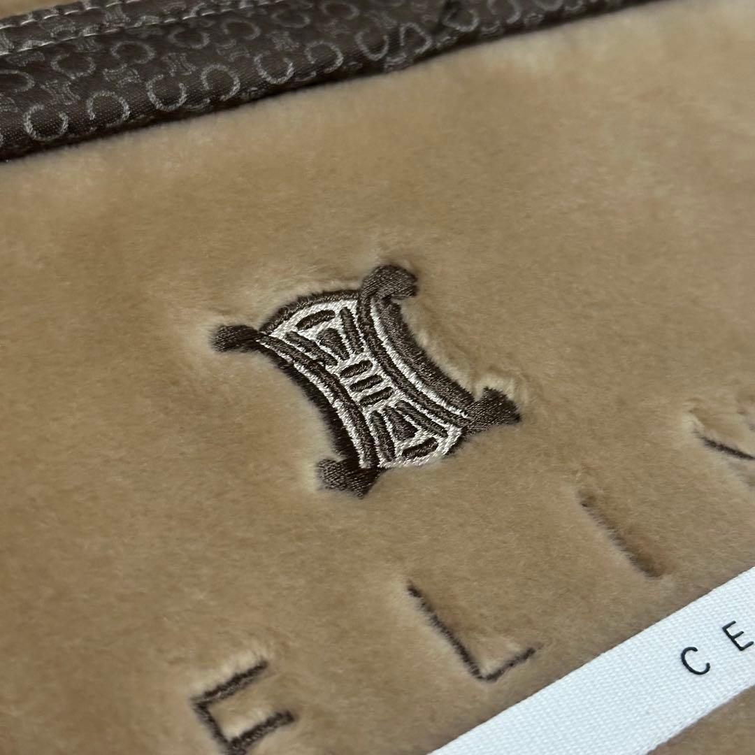 【新品】CELINE セリーヌ アクリルニューマイヤー毛布 マカダム柄 シングル