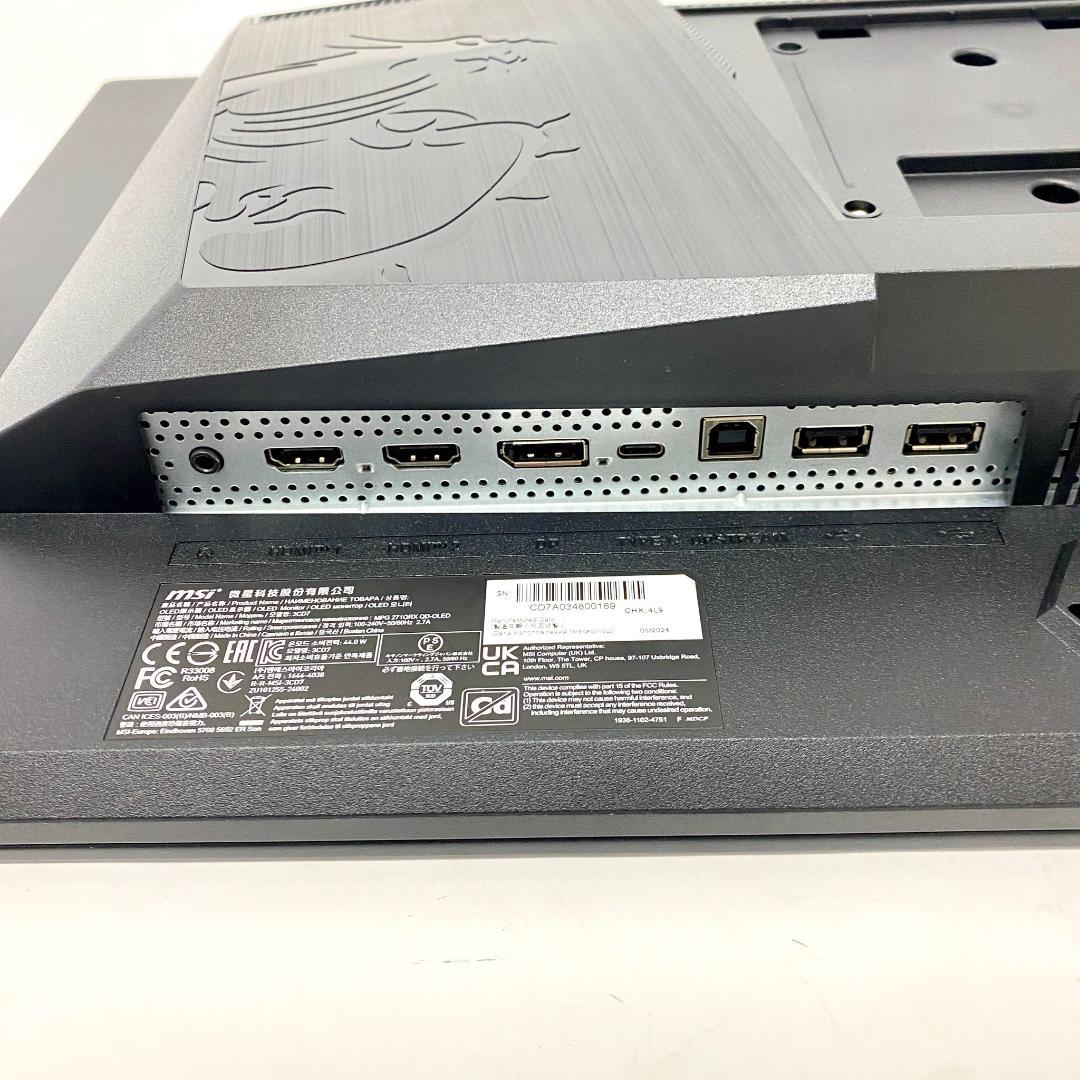 MSI QD-OLED ゲーミングモニター MPG 271QRX QD-OLED