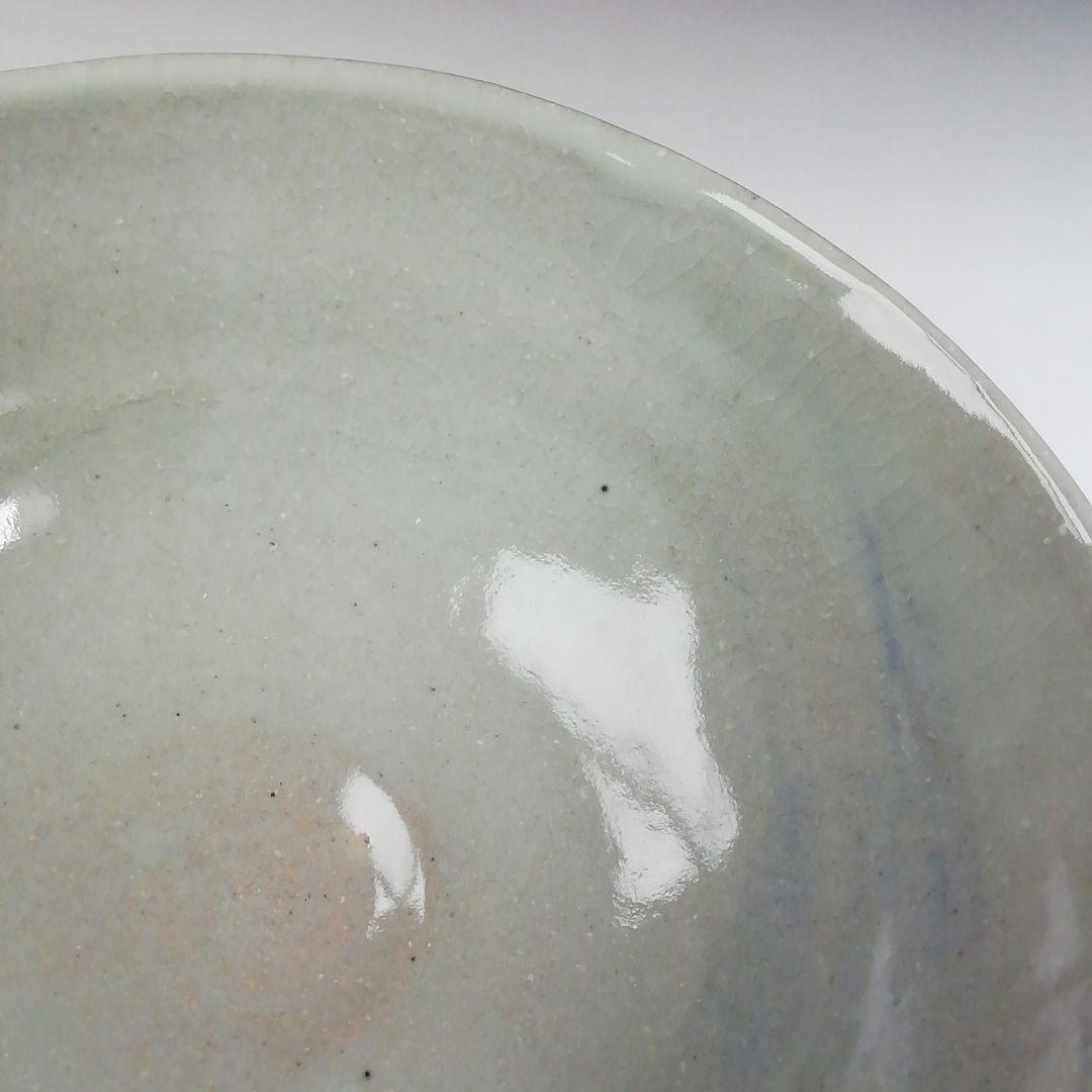 Ｔ６１８　茶碗　『沢瀉絵』『山川巖 造』　共箱　抹茶碗　茶道具