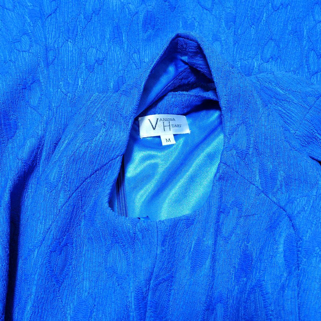 9号 M ヴァネッサハート マーメイド スクエア ワンピース ドレス ブルー