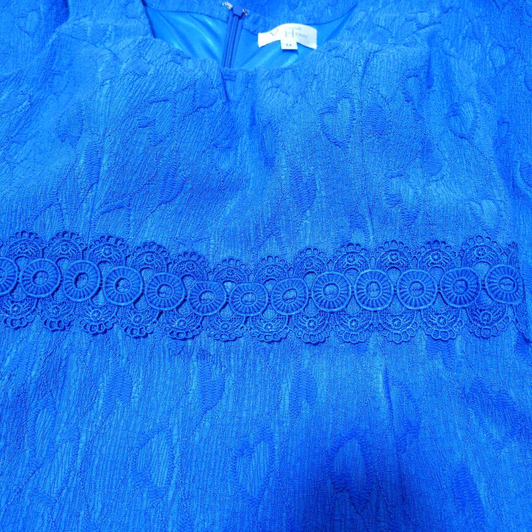 9号 M ヴァネッサハート マーメイド スクエア ワンピース ドレス ブルー