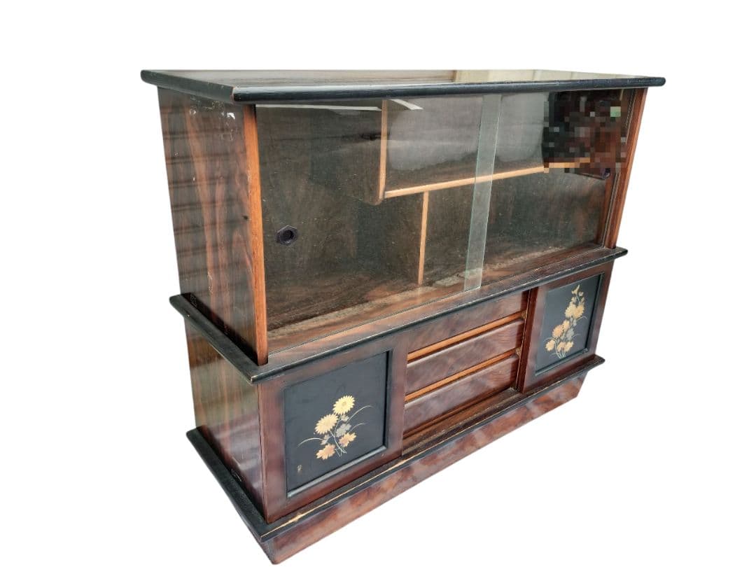 昭和レトロ　茶箪笥　木製収納キャビネット　ヴィンテージ