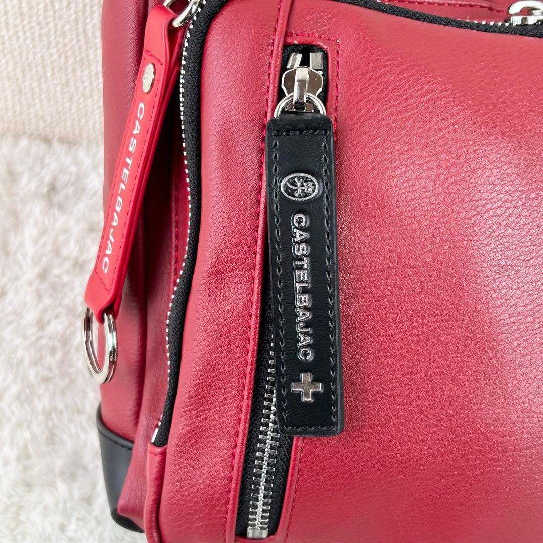 美品✨CASTELBAJAC カステルバジャック 2WAYバッグ 赤 ショルダー
