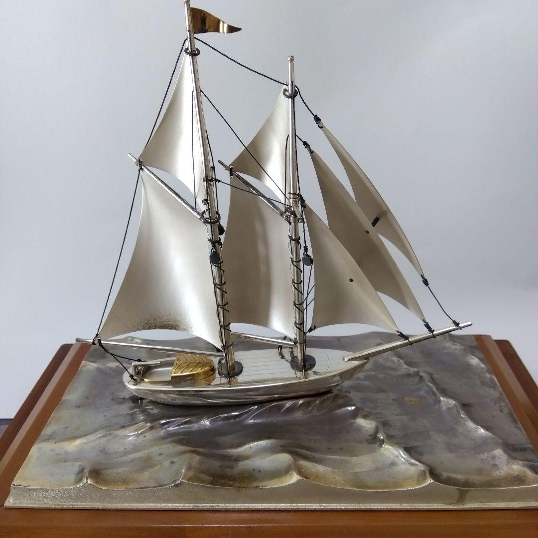 暫くの間値下げ!!シルバー製　ヨット　置物