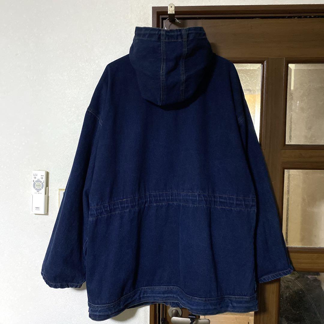 洒落◎ 90s デニム モッズコート パーカー ビンテージ コットン S