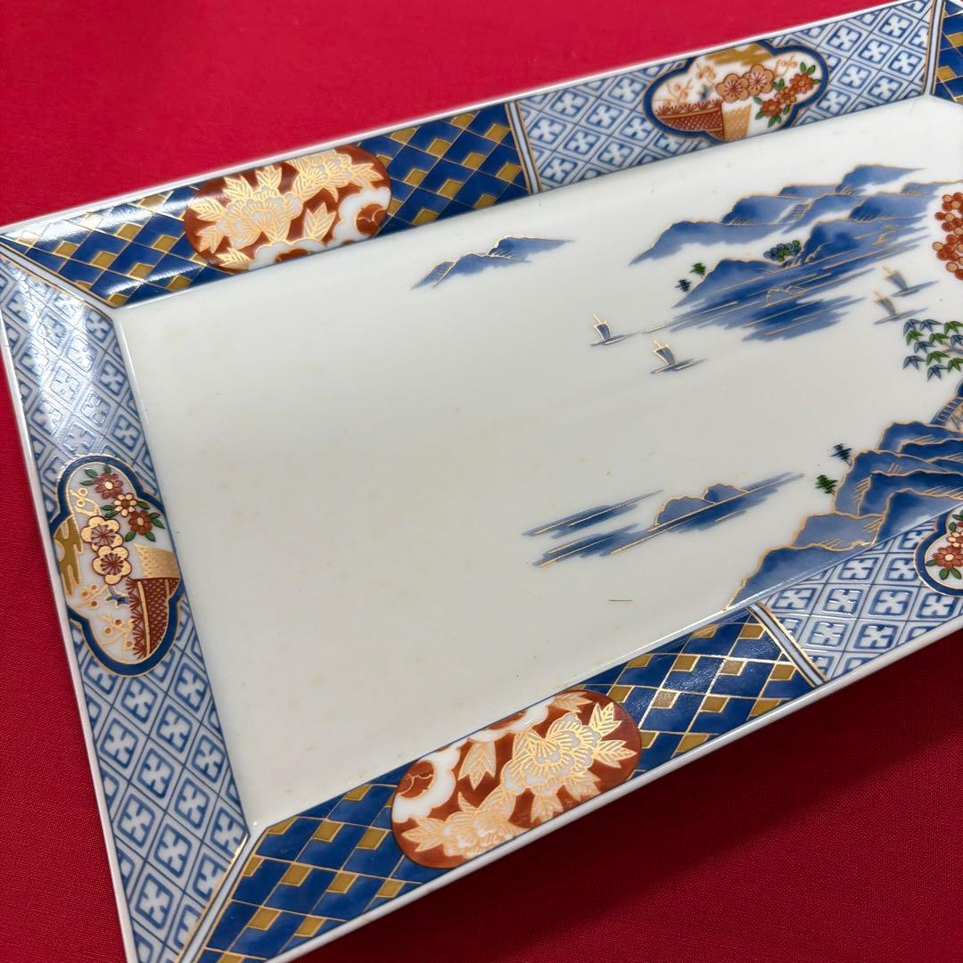 美品　醍醐窯　お正月セット　大皿&銘々皿セット　No.4-26