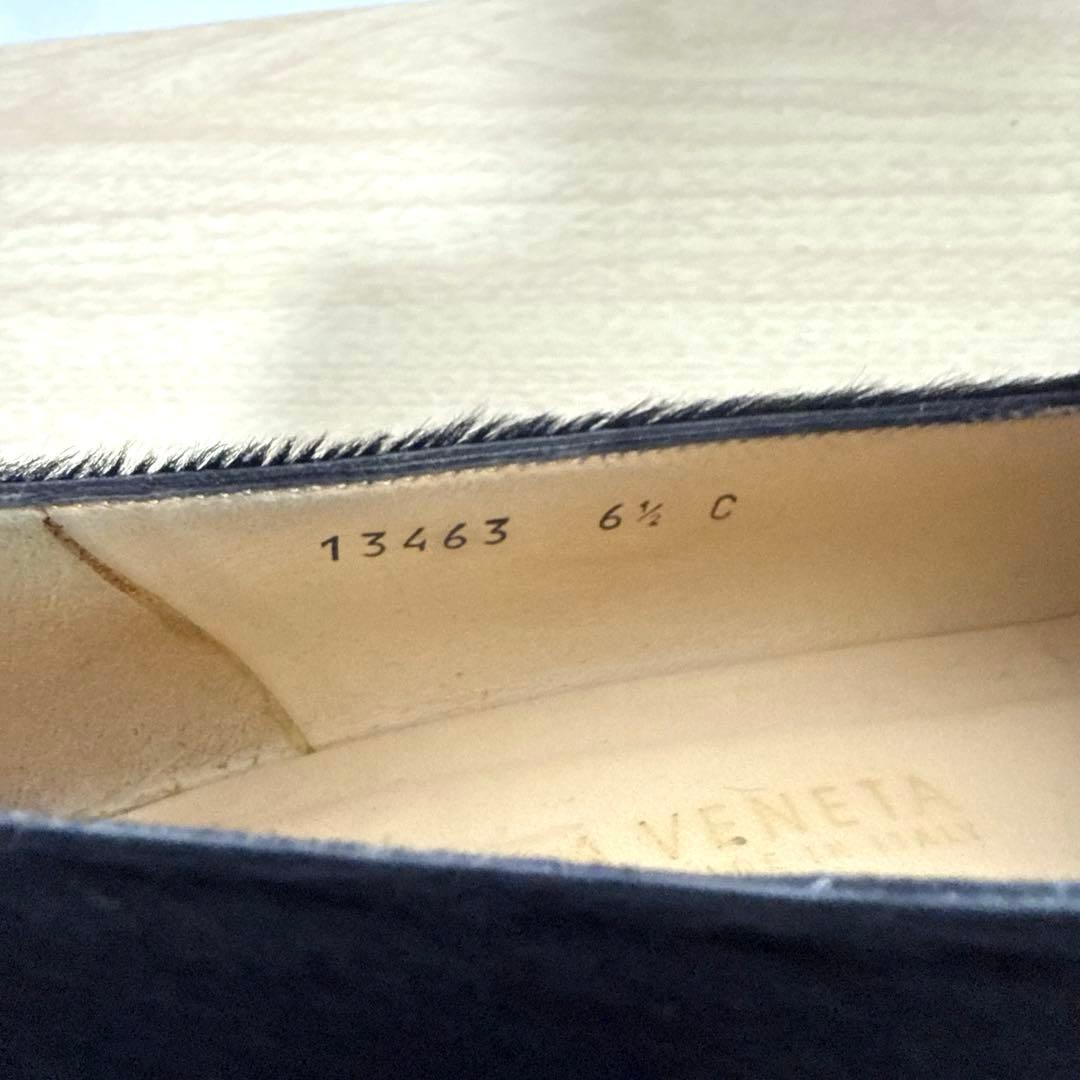 【美品】BOTTEGA VENETAボッテガヴェネタ ローファー ハラコ　黒