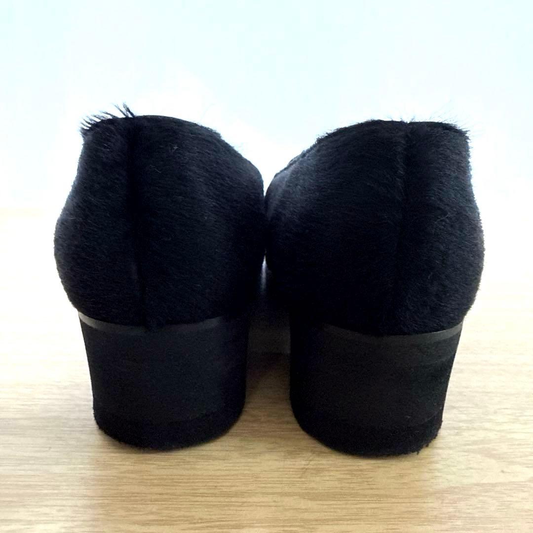 【美品】BOTTEGA VENETAボッテガヴェネタ ローファー ハラコ　黒