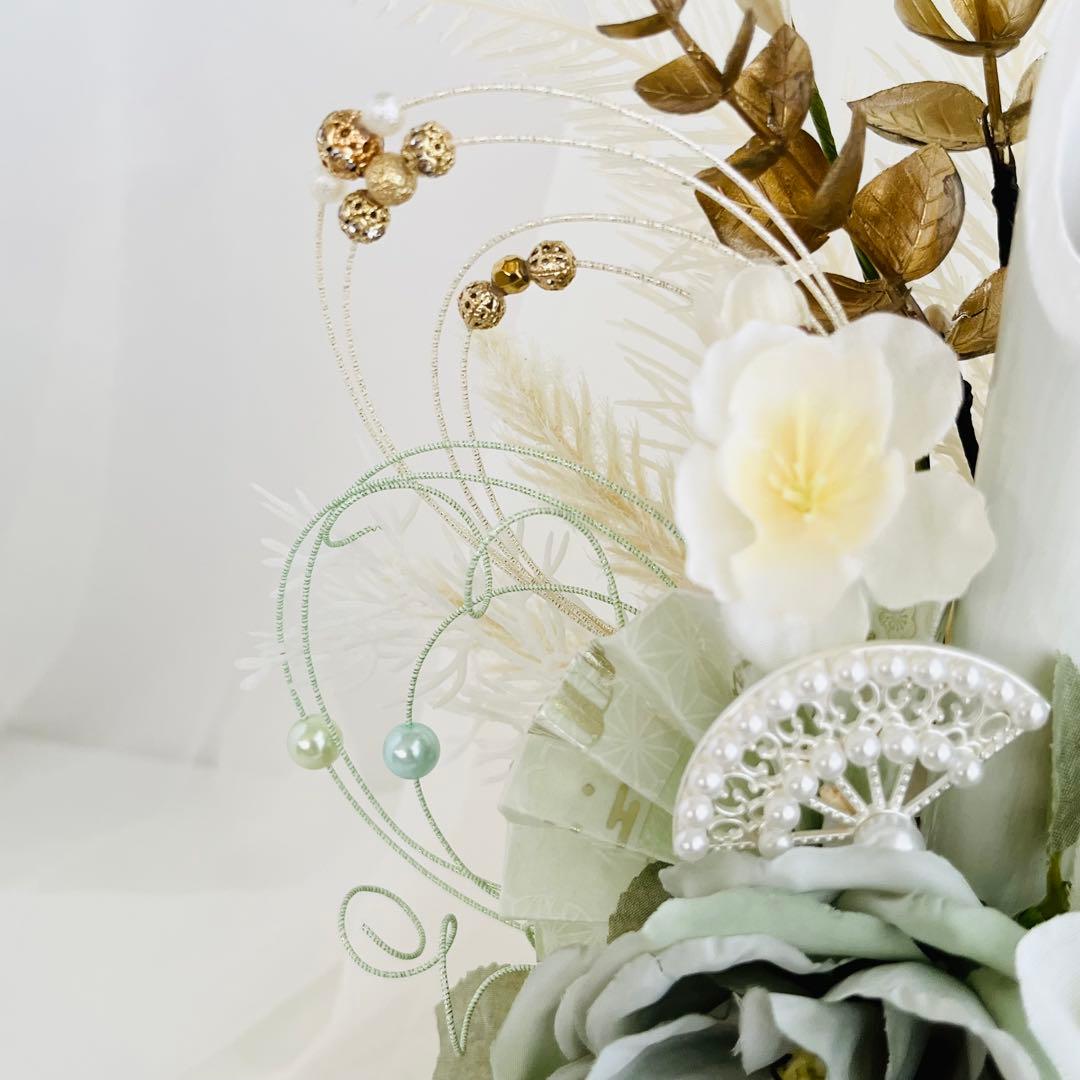 お正月飾り 門松 白 グリーン ゴールド モダン門松 ハンドメイド 大 196