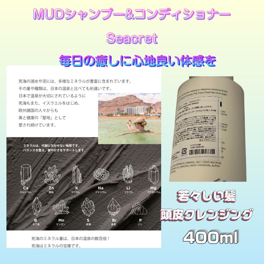 M*m様 MUDシャンプー&コンディショナーセット/ 死海のミネラル/シークレッ