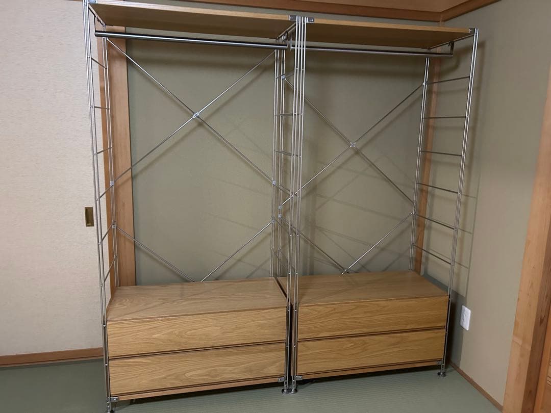 LOLO　無印ステンレスユニットシェルフ・ワードローブセット　2