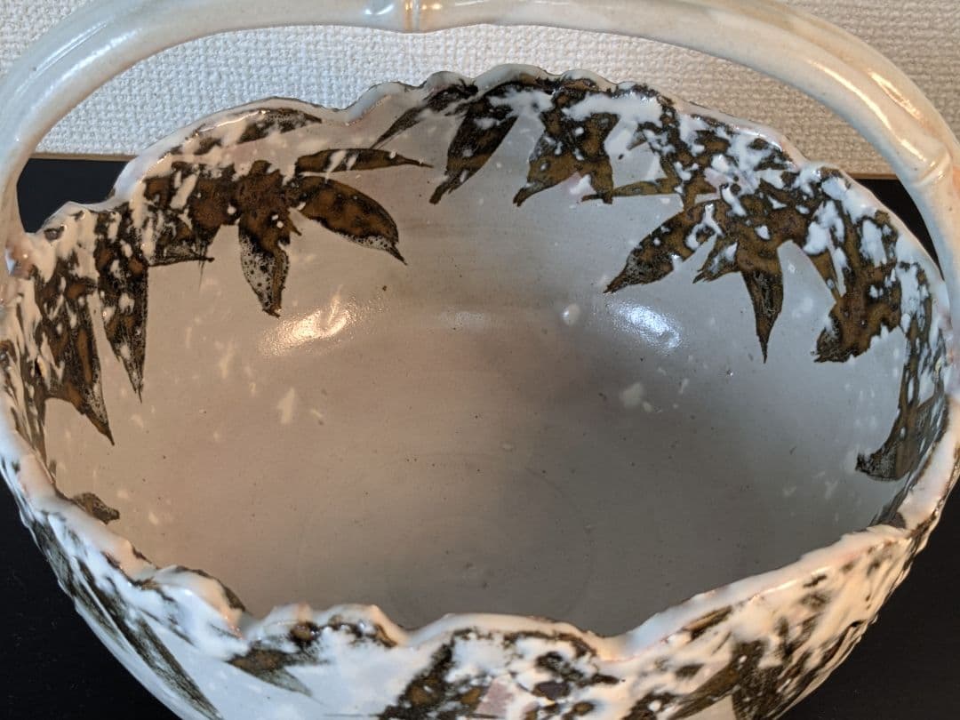 京焼 三浦竹泉 竹軒 倣仁阿弥道八翁造 乾山写雪笹画 手鉢 菓子器 二重箱