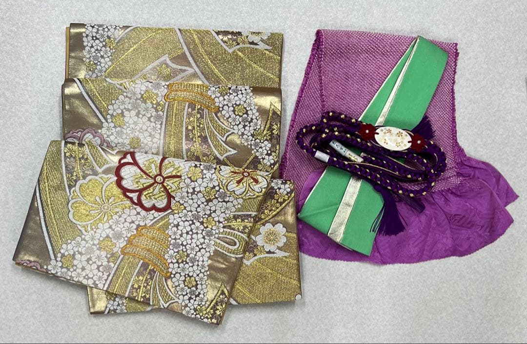 振り袖　フルセット　長襦袢付　金彩加工　疋田柄　結婚式　ふくれ織　成人式　740