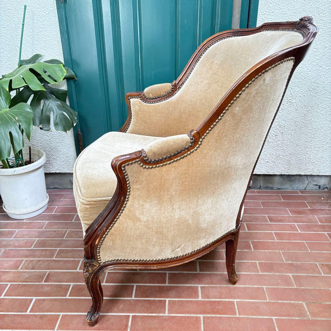 【アンティーク】ソファ イギリス フランス サロンチェア 椅子 ビィンテージ