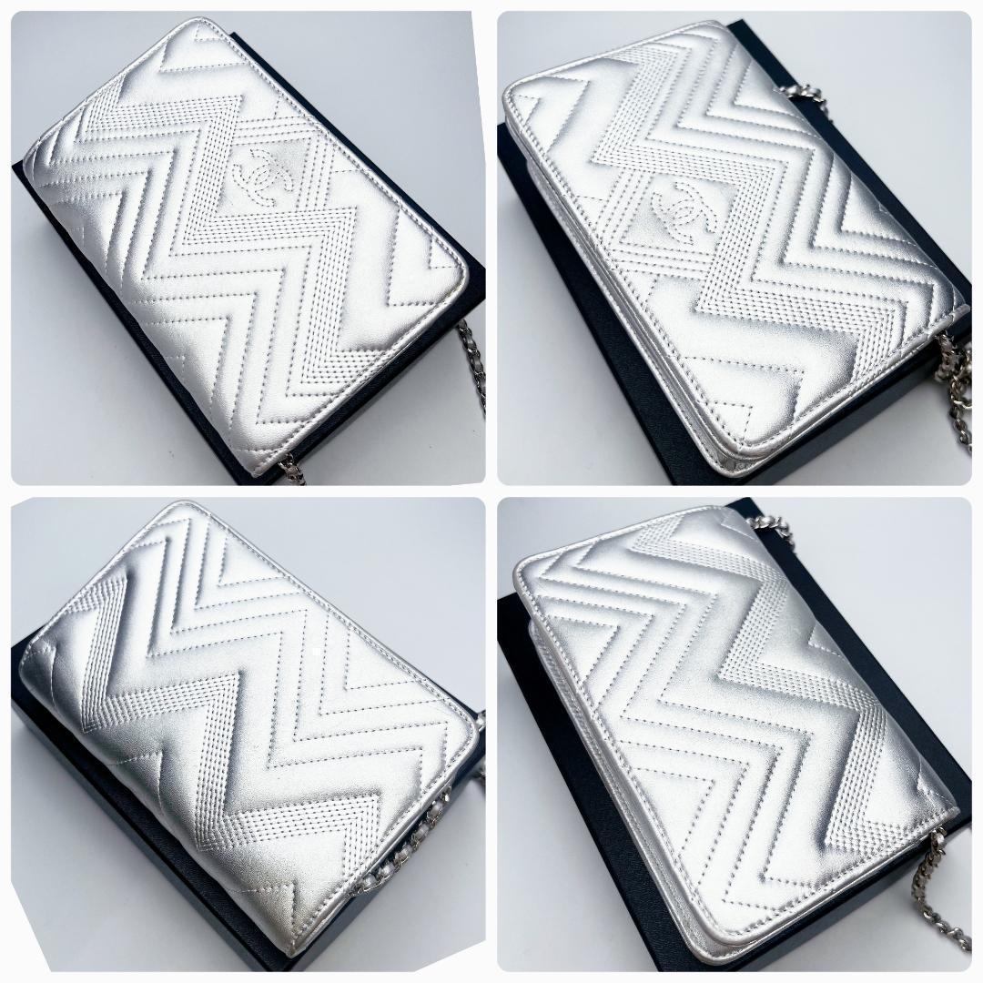 シャネル マトラッセ チェーンウォレット バッグ 正規保証2746