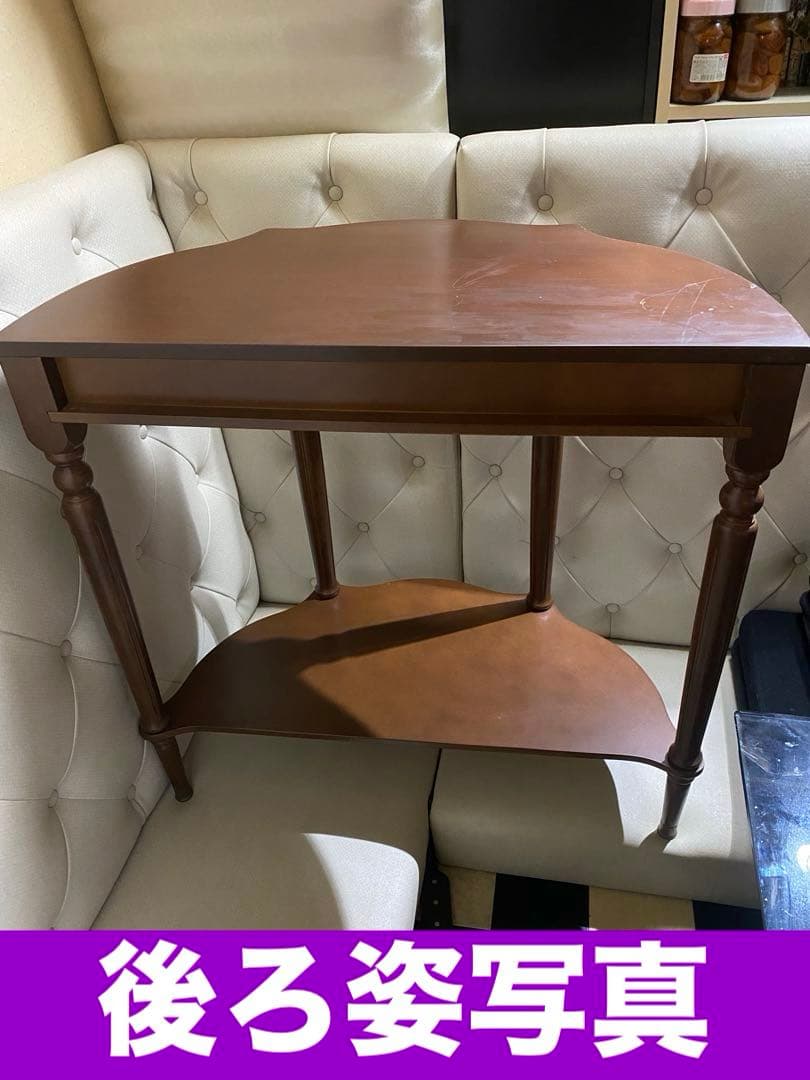 希少♦️花びら ハーフムーン コンソールテーブル♦️落ち着きある華やかなヴィンテージ