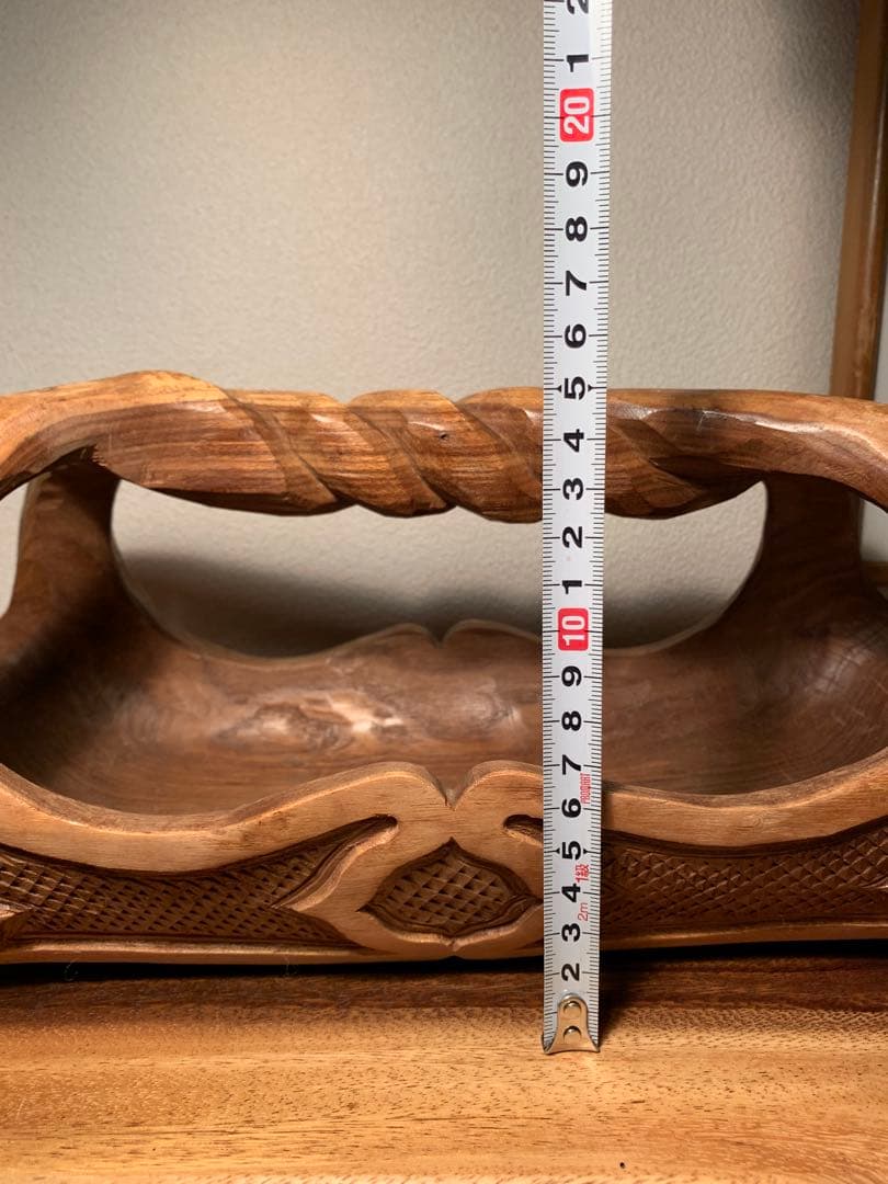 レア 二風谷 アイヌ木彫 カワナノ作 作家もの 祭具 籠 民藝 川奈野