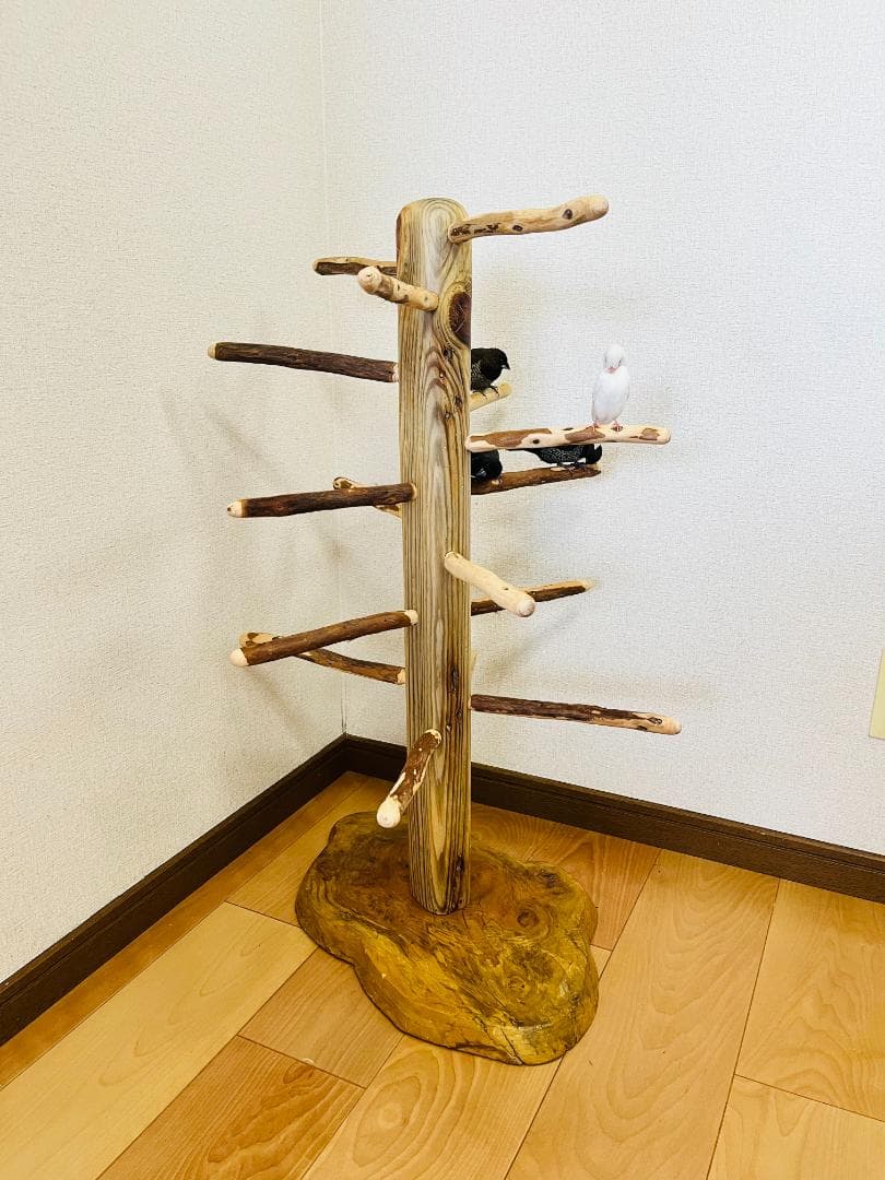 【中型鳥用】螺旋状♪ビビリさんにもすぃすぃ登れるバードスタンド