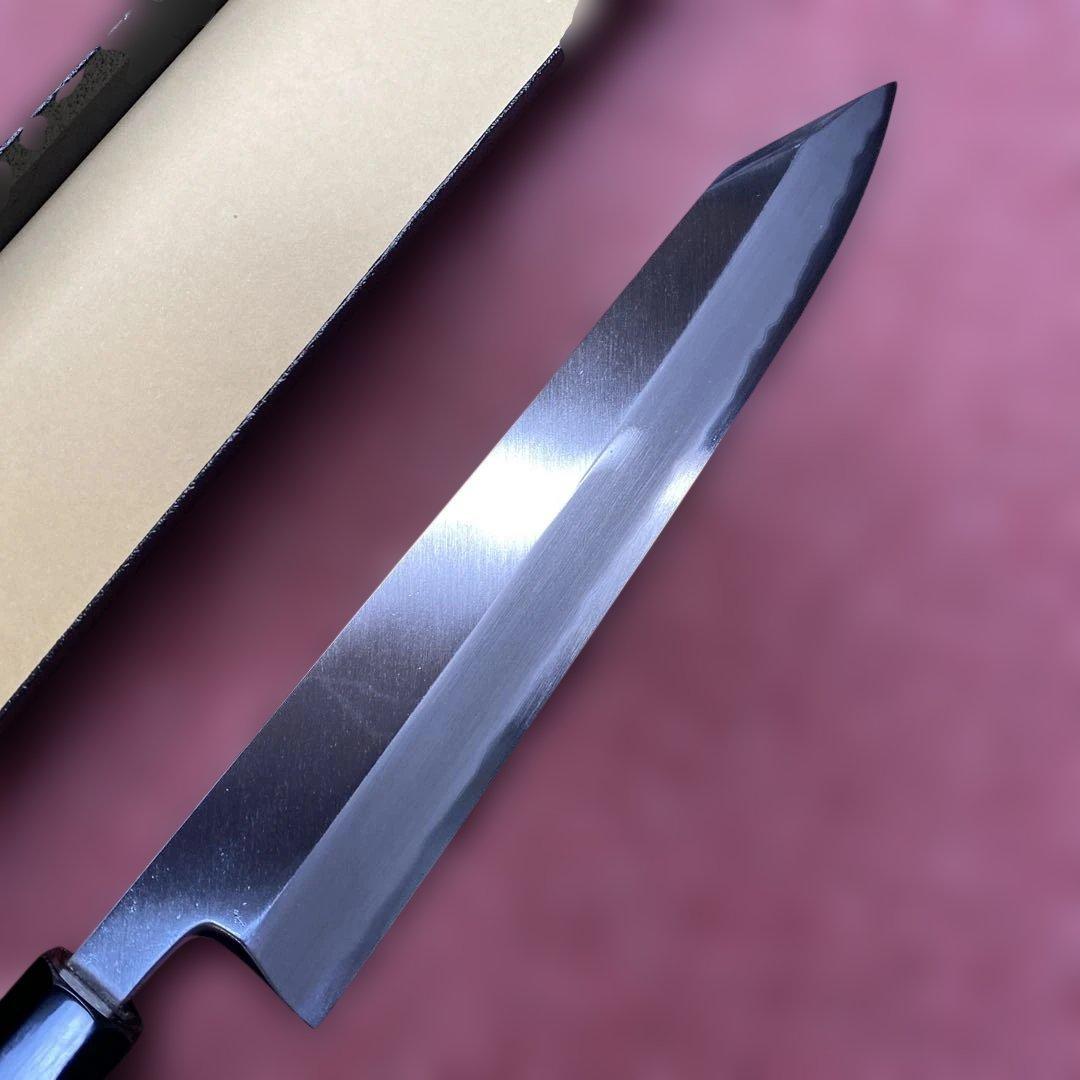 青二鋼　勘所切付型特製万能和包丁　240㎜ 8寸